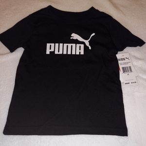 Black Puma Shirt With White Lettering